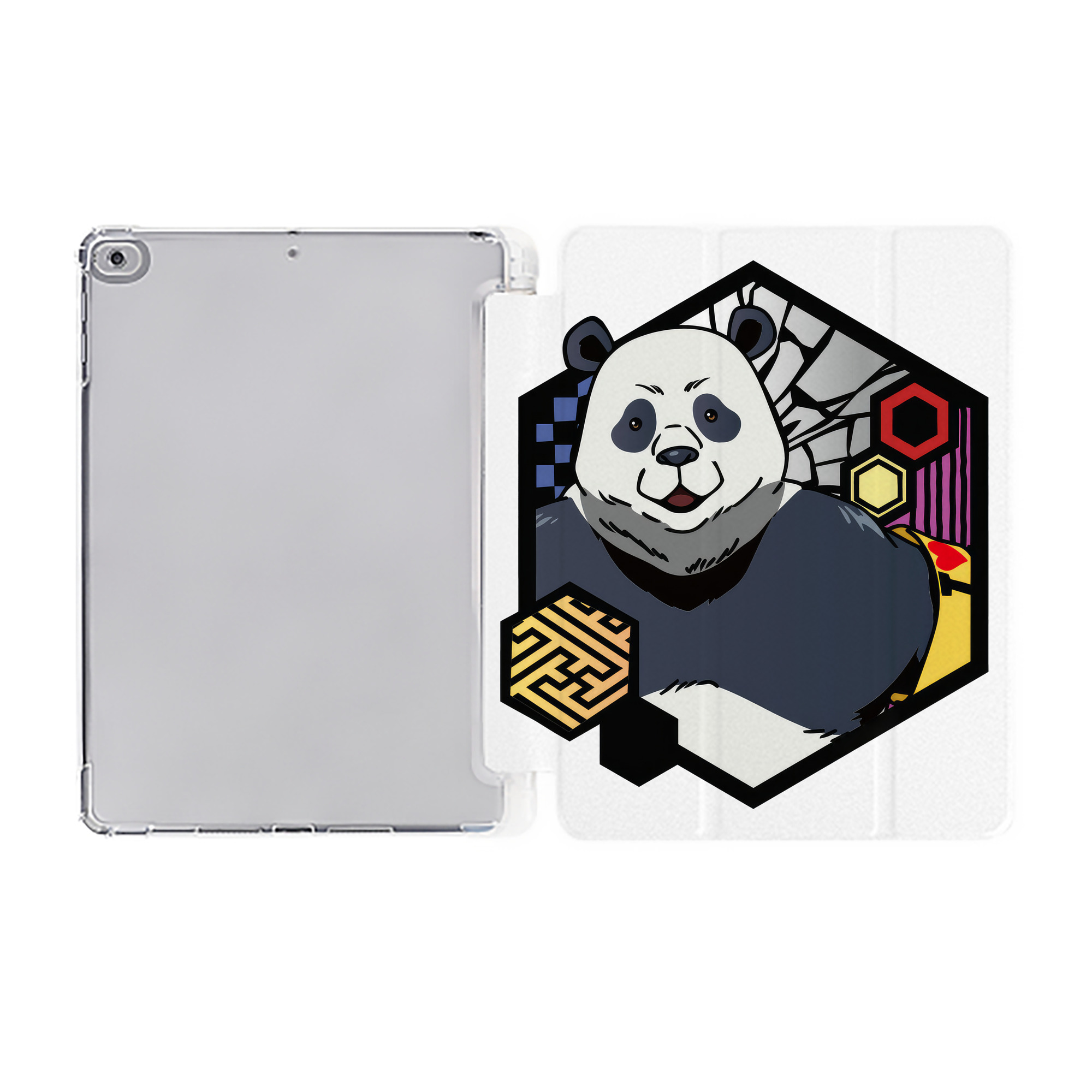 （画像用） 呪術廻戦 Jujutsu Kaisen IPad ケース ペン収納付き 三つ折りスタンド PUレザー×シリコン 対応機種9.5/10.5/10.9インチ